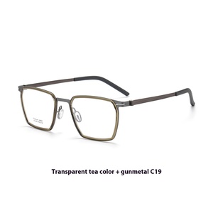 Kính mắt nam Lindbergh khung titan đa giác 2621 bán buôn, mạ điện IP, chống ánh sáng xanh, cận thị, thời trang - Product Image 6