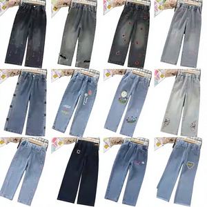Vente en gros Nouveau jean ample d'été à la mode pour enfants, décontracté, rétro, délavé, droit, pour filles - Product Image 1