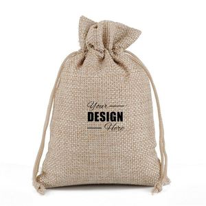 Burlap <b>Gift</b> <b>Bags</b> with Drawstring - Custom Logo Recyclable Linen Sacks for Party Favors, DIY Crafts, or <b>Gifts</b> - Product Image 1