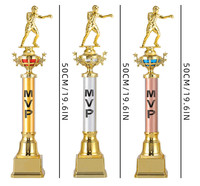 Trophées et récompenses sportifs et bouddhistes en métal sur mesure en stock pour les événements de football, de basketball et de musculation - Poli