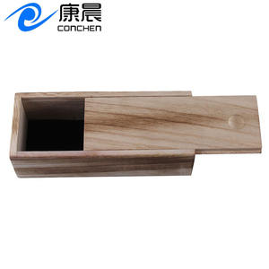 Étui à lunettes en bois de pin Conchen, rectangulaire, couvercle à enfiler, 8-8,9 pouces, couleur unie, WC025, été 2024 - Product Image 1