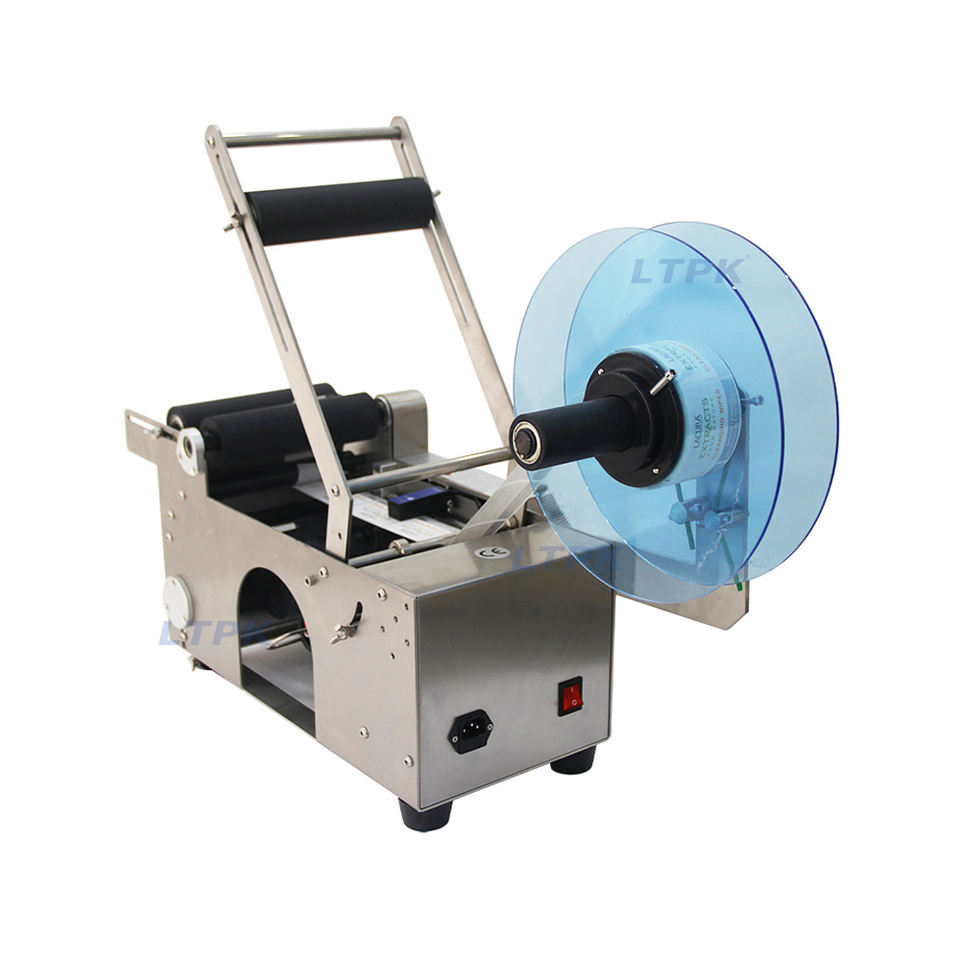Lt-50s Semi-Automatic Manual Label Machine for Gluing Labels on Bottles ...
