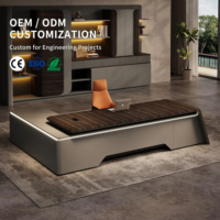 Bureau de direction de luxe, bureau de PDG, bureau de manager, bureau spacieux avec rangements, mobilier de bureau moderne, style présidentiel