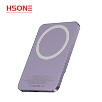 Batterie externe portable ultra-mince en alliage d'aluminium 2025, 10000 mAh 5000 mAh, charge rapide PD 20W, magnétique sans fil, affichage LED rapide