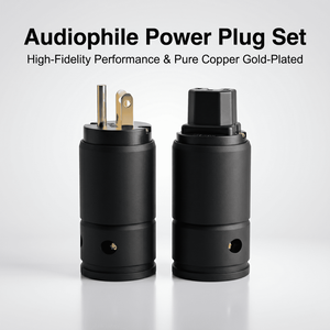 <span class=keywords><strong>Prise</strong></span> électrique US/EU AC YIVO XSSH HIFI Audio en aluminium plaqué cuivre pur or noir neutre 3 broches - Product Image 1