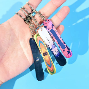 พวงกุญแจสกีขนาดเล็กพวงกุญแจนิ้วสำหรับเล่นสโนว์บอร์ดขนาดจิ๋วของขวัญสำหรับผู้ที่ชื่นชอบกีฬาหิมะ - Product Image 3