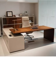Escritorio Ejecutivo/de Director de Alta Calidad y Lujo, Mesa para Computadora, Estación de Trabajo Ejecutiva Refinada y Minimalista