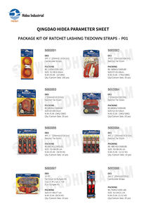 אביזרי בקרת מטען איכותיים של HIDEA, רצועות קשירה עם אבזם ראצ'ט, רצועות פוליאסטר לקשירת מטען, ערכות אריזה - Product Image 6