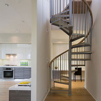 Escalier de qualité commerciale avec marches antidérapantes, escalier intérieur pour bureau