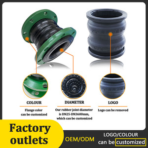 Khớp Nối Ống Cao Su DN25-DN3600 Độ Cứng Khớp Nối Hơi Nước Khớp Nối Mở Rộng Cao Su Mặt Bích <span class=keywords><strong>Epdm</strong></span> Hai Mặt Cầu - Product Image 3
