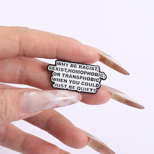 Pin de Esmalte con la Bandera del Orgullo LGBT, Broche, Insignia de Solapa, Joyería, Regalo, ¿Por Qué Ser Racista, Sexista, Homofóbica, Transfóbica? - Product Image 4