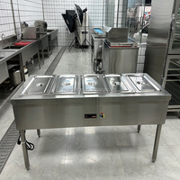 Bain-marie électrique 220V en acier inoxydable, chauffe-plats de table pour buffet, capacité 9L, pour restaurants, cuisines, hôtels, traiteurs