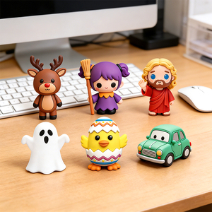 Mascottes 3D en PVC de personnages de dessins animés, figurines miniatures en caoutchouc souple personnalisées, statues créatives, articles promotionnels OEM pour grandes marques vérifiables - Product Image 4