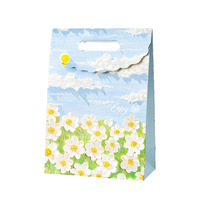Sac en papier kraft de luxe pour cadeaux, sac à main, emballage de bouquet d'anniversaire exquis, sac en papier pour hommes, idéal pour la vente en gros de peintures à l'huile artistiques
