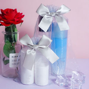 Sac en maille transparente vert foncé pour emballage de <span class=keywords><strong>parfum</strong></span>, cosmétiques, sac de rangement en <span class=keywords><strong>organza</strong></span> avec nœud en soie - Product Image 4