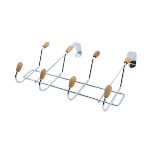 8 kim loại trên cửa Áo Giá móc cho quần áo hat & khăn cho phòng tắm sử dụng trên cửa móc - Product Image 1