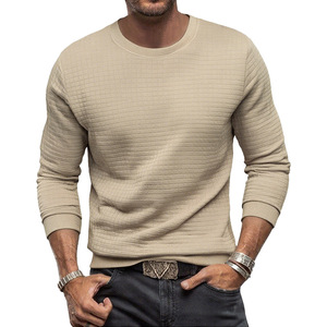 2025 autunno inverno t-shirt Casual da uomo <span class=keywords><strong>Slim</strong></span> <span class=keywords><strong>Fit</strong></span> a maniche lunghe modello di cialde tinta unita abbigliamento sportivo <span class=keywords><strong>Polo</strong></span> - Product Image 3