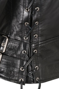 Chaqueta de Mujer Personalizada 100% Cuero Nappa Genuino con Acabado Negro Vintage, Tono Marrón Desgastado, Cierre YKK, Marca Privada OEM/ODM, Estilo Retro - Product Image 6