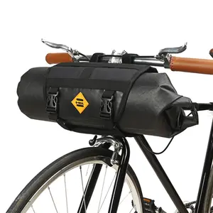 Borsa da sella per manubrio della bicicletta borsa da ciclismo Roll Bike cilindro borsa da sella telaio accessori anteriori posteriori motoslitta