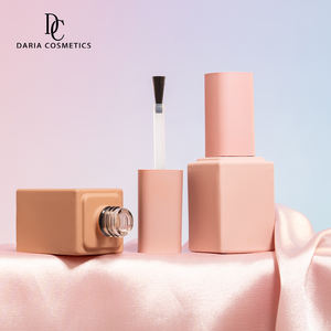 13Ml โลโก้ที่กําหนดเองขวดเจลโปแลนด์ยางนุ่มสีเขียวสีชมพูสแควร์เล็บเปล่าขวดเจลเล็บภาชนะแก้ว - Product Image 6