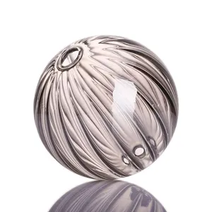 Hersteller Custom Luxus mund geblasen Smoky Amber Globe Glas Anhänger Kronleuchter Ersatz G9 Lampen schirm Smoked Glass Sphere