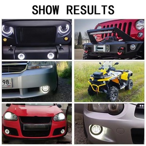 Faro Fendinebbia <span class=keywords><strong>LED</strong></span> Bicolore Halo da 4 Pollici con Occhio d'Angelo per Dodge Magnum 2005~2008 - Product Image 4