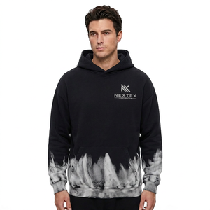 <b>Men's</b> Hooded Sweatshirt Cotton French Terry Casual Autumn Wear Regular Fit Pocket Front Logo <b>Black</b> Colour <b>Hoodie</b> <b>For</b> <b>Man</b> - Product Image 1