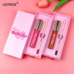 素食环保有机二合一哑光深棕色唇线 & 唇彩化妆套装裸色口红唇膏唇膏套装批发 - Product Image 5