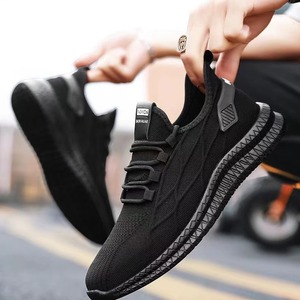 Zapatillas <span class=keywords><strong>Bernal</strong></span> para mujer con cordones, antideslizantes, ligeras, informales, transpirables, para caminar, trabajar, ir de compras, viajar (negro completo 8.5) - Product Image 5