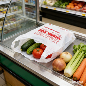 <b>Extra</b> <b>Large</b> Durable Clear Transparent PE Vest Shopping Bags with Hand Length Handle Bulk Pack - Product Image 1