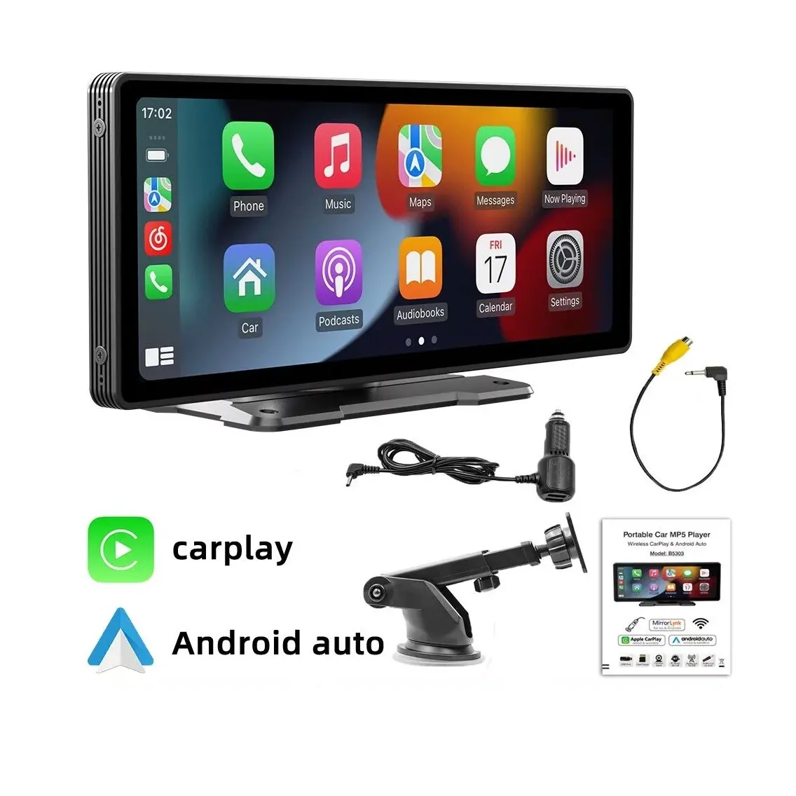 New Universal auto electronics 10'' Touch android car stereo with carpaly & android auto multimedia navigation system for car