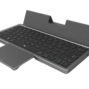custom mini pocket scissor rechargeable portable tastiera piccola with holder folding touchpad wireless BT foldable keyboard