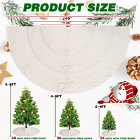 Jupe de sapin de Noël de luxe en tricot torsadé, style rustique campagnard, rouge et blanc, couvre-sapin tricoté, ornement de Noël, décoration de maison pour les fêtes