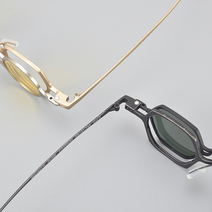 Lunettes de soleil à <span class=keywords><strong>clip</strong></span> magnétique pour femmes, en titane, polarisées, avec prescription pour la myopie, lunettes optiques pour hommes, lunettes de soleil 2024 - Product Image 2