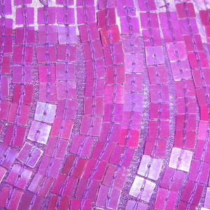 Tela de lino y seda bordada a mano, con cuentas y lentejuelas - Product Image 1