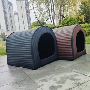 Yeni çevre dostu deri köpek kedi evi rüzgar geçirmez soğuk geçirmez yağmur geçirmez su geçirmez açık <span class=keywords><strong>Pet</strong></span> rahat kış barınak döken - Product Image 6