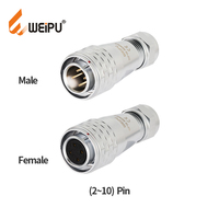 Connecteurs de câbles en ligne WEIPU fabriqués en Chine, connecteurs étanches à 4 broches pour fils à souder