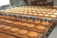 Machine de fabrication de gâteaux Dora haute technique TG Machine à tarte en pâte de haricots Ligne de crêpes Dorayaki à vendre