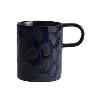Tazza in Ceramica Blu Scuro Moderna con Smalto Reattivo Personalizzabile per Latte e <span class=keywords><strong>Caffè</strong></span>, Ideale per il Campeggio - Product Image 4