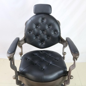 Chaise de barbier électrique portable noire de luxe classique professionnelle de salon de coiffure pour hommes - Product Image 5