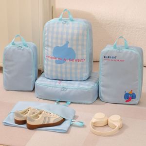 Lot de 4 sacs de compression pour voyage, organisateurs de garde-robe, cubes de rangement pour valises et bagages - Product Image 1