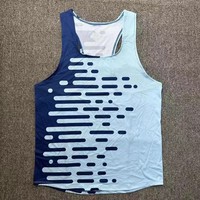 Chaleco para correr de secado rápido para hombre, ligero, ligero, para gimnasio, cómodo tejido de malla personalizado, camiseta para correr