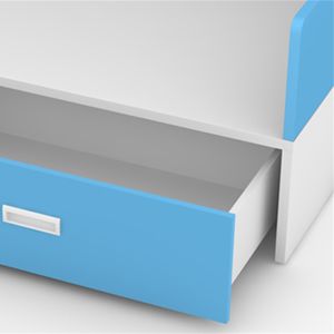 TOMY Niki กรอบเตียงเดี่ยวพร้อมตู้เสื้อผ้าสำหรับเด็กผู้ชายสำหรับห้องนอนโรงเรียนหรืออพาร์ตเมนต์ - Product Image 3