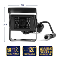 9 pouces TFT LCD écran Quad Monitor écran partagé 4ch 4PIN vidéo en 2x 4PIN vue arrière caméras de recul 12v 24v pour camion Rv remorque