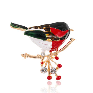 Japon corée coloré émail Animal <span class=keywords><strong>Birdie</strong></span> broche multicolore mignon petit oiseau broches broches vêtements Corsage accessoires - Product Image 3