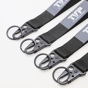 Premium Woven Fabric Lanyard Commemorative Logo <b>Key</b> Strap for Non-Profit Veteran Organizations & Charity Awareness Campaigns - Product Image 2