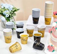 Mini tasses jetables en plastique de 2 oz verres à liqueur personnalisés pour le thé café nourriture bière jus de fruits lait pour Halloween et Noël