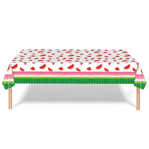 Yunik Watermelon Theme <b>Tablecloth</b> 130x220cm <b>Rectangle</b> Disposable Plastic Party Decoration - Product Image 2