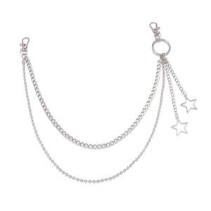 Chaîne de pantalon Hip Hop avec pendentif étoile en alliage de zinc, style streetwear unisexe, pour usage quotidien - Product Image 5