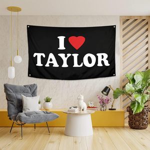 J'aime le drapeau <span class=keywords><strong>Taylor</strong></span> 3x5 pieds, les drapeaux <span class=keywords><strong>Taylor</strong></span> pour la décoration murale de chambre, dortoir universitaire, chambre à coucher, tapisserie murale, intérieur, extérieur, bannière amusante pour fête <span class=keywords><strong>Swift</strong></span>. - Product Image 4